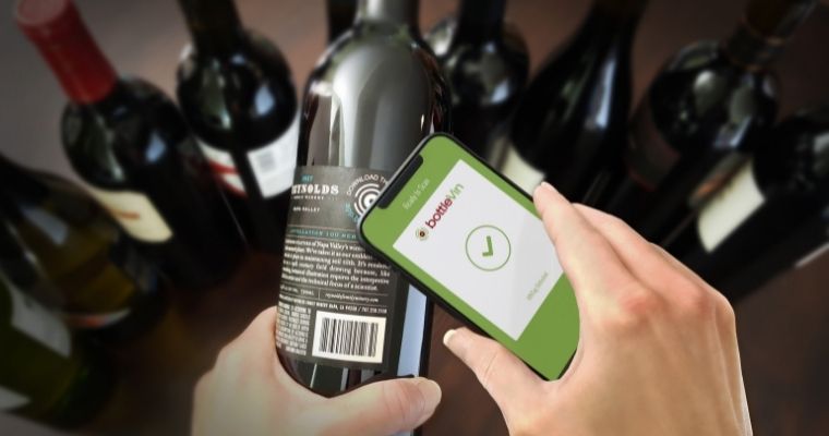 Users just hold their phones over this logo and it will bring up videos of Steve discussing the wine and other related information